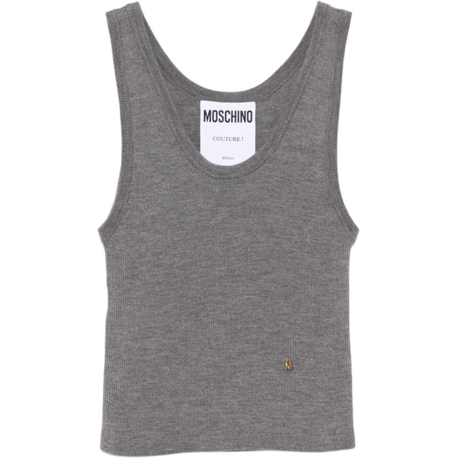 Moschino logo-lettering tank top