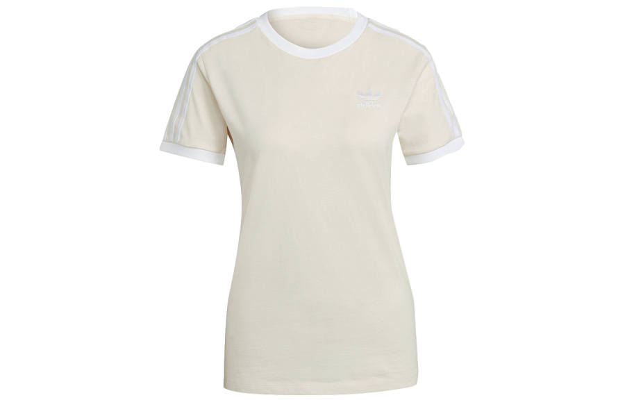 Adidas Originals Set in Sleeve T Shirt Women's Ecru