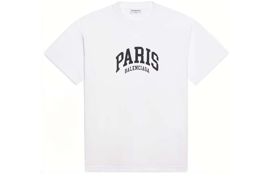 Balenciaga Drop Shoulder Sleeve T Shirt Women's White