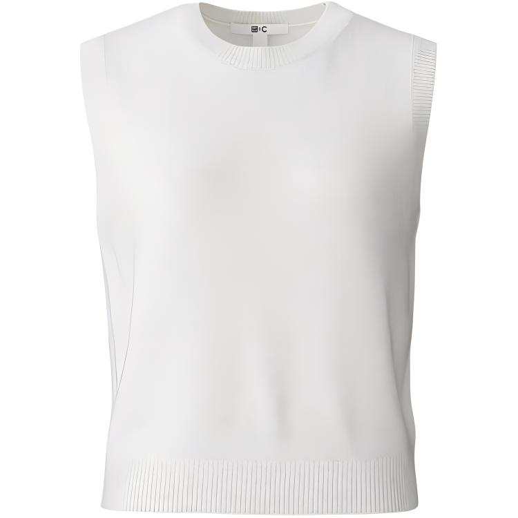 UNIQLO Tank Tops Women's Light Beige Crew Neck Other