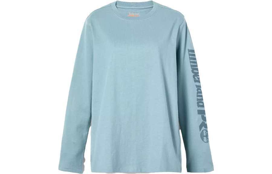 Timberland T Shirts Women's Blue Crew Neck Moderate Straight Fit