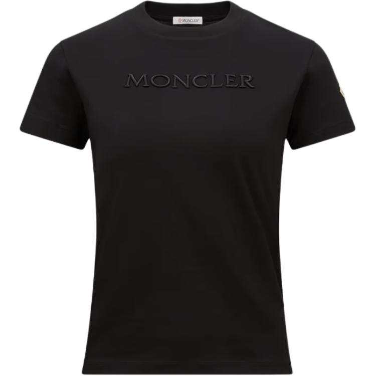 Moncler Logo Embroidered Crewneck T Shirt