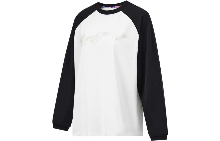 Li-Ning Li Ning Fitness Series Raglan Sleeve Long Sleeved T Shirt Women's Ivory Black