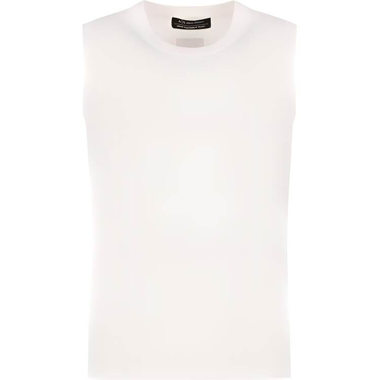 ARMANI EXCHANGE Armani Exchange logo-patch knit tank top