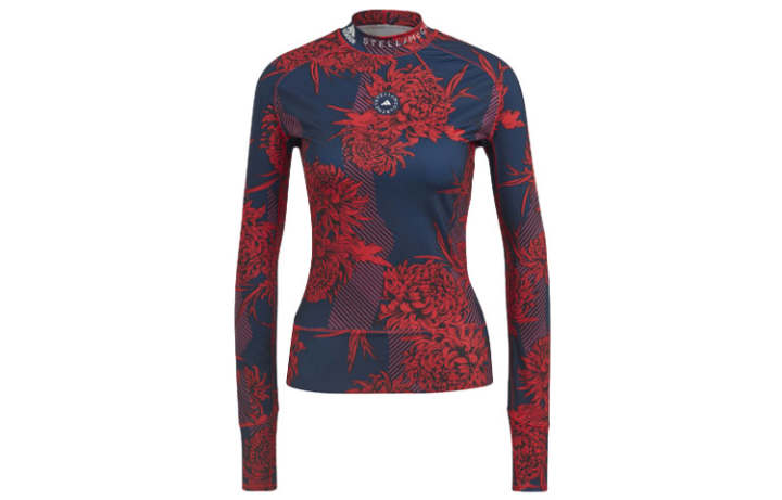 Adidas Adidas ASMC T Shirts Women's Red Blue Multicolor Crew Neck Moderate Other