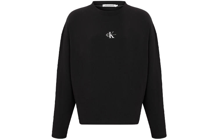 Calvin Klein T Shirts Women's Black Crew Neck Moderate Straight Fit