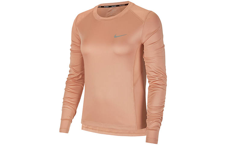 Nike Nike T Shirts Women's Rose Gold Crew Neck Moderate Straight Fit