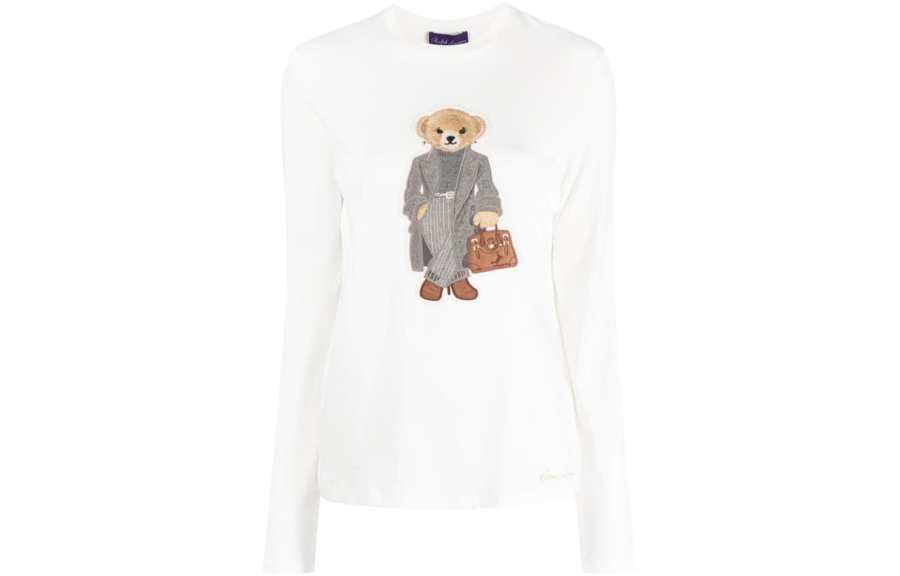 Ralph Lauren Collection 【Zoomed ImageryPrevious Season】graphic-patch cotton T-shirt