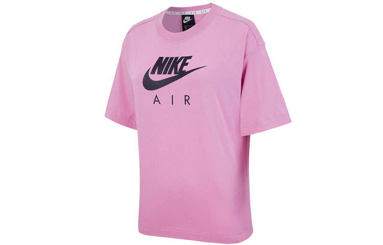 Nike Nike T Shirts Women's Flamingo Red Crew Neck Moderate Straight Fit
