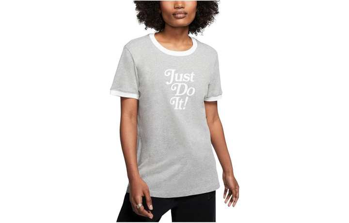 Nike Nike T Shirts Women's Gray Crew Neck Moderate Other