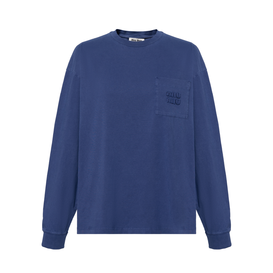 MIU MIU T Shirts Women's Blue Crew Neck Moderate Other