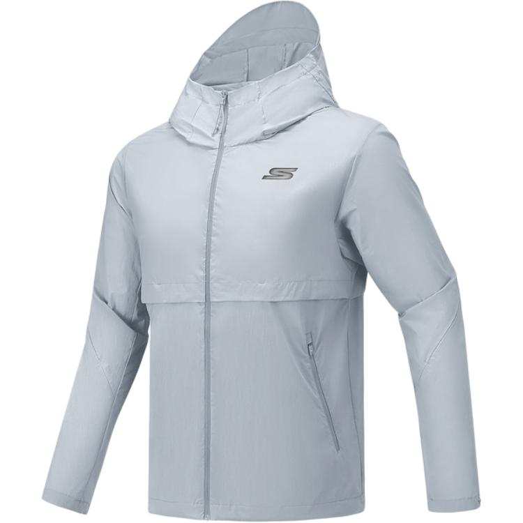 Skechers Comfortable Sports Collection Jacket Men's Silver Gray 03 KR
