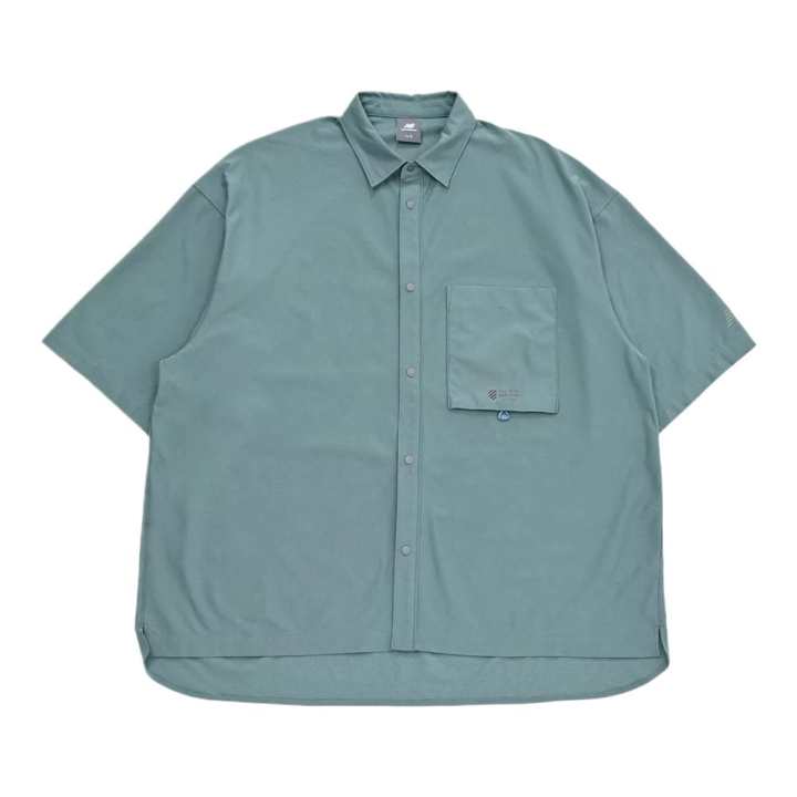 New Balance New Balance Shirts Men's Green Lapel Moderate Shirt