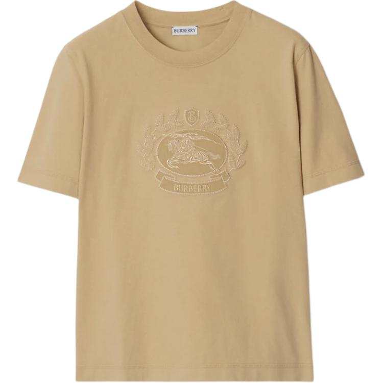 Burberry logo-embroidered cotton T-shirt