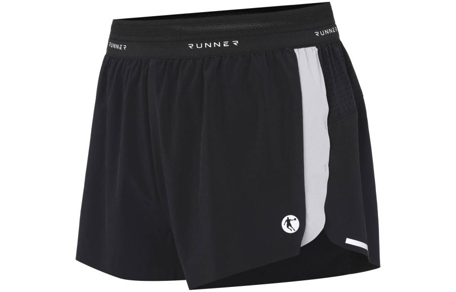 QIAODAN Running Shorts Men's Black/Pure Quality Gray