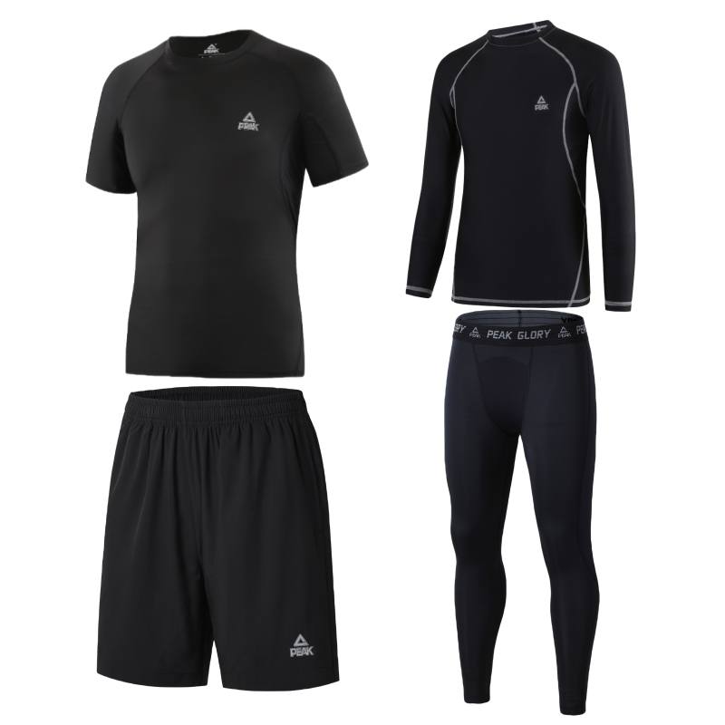 PEAK Fitness Set Men's Four Piece Set Black