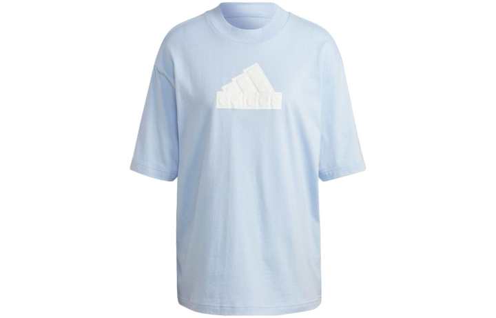 Adidas Adidas Drop Shoulder Sleeve T Shirt Women's Blue Japan Version