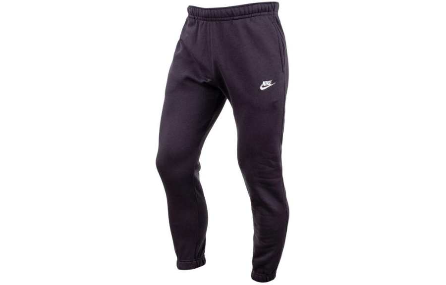 Nike Nike Fitted Solid Color Lace Up High Rise Elastic Cuff Fleece Lined Sports Pants Men's Dark Blue