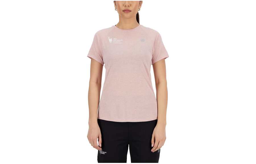 New Balance New Balance T Shirts Women's Pink Crew Neck Moderate Other