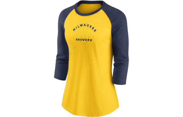 Nike Nike T Shirts Women's Yellow Crew Neck Moderate Other