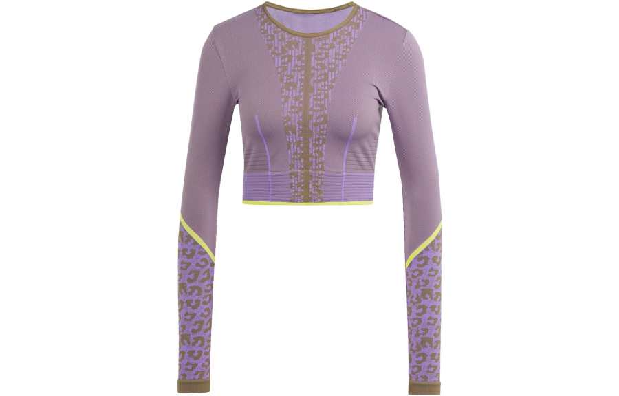 Adidas Adidas X Stella McCartney T Shirts Women's Deep Purple Lilac Crew Neck Moderate Other
