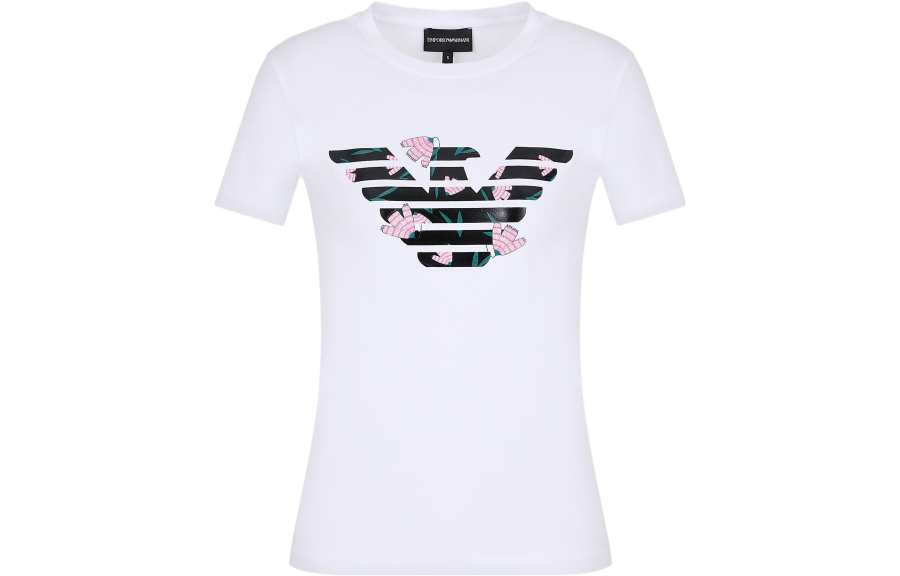 EMPORIO ARMANI 【Previous Season】logo-print crew-neck T-shirt