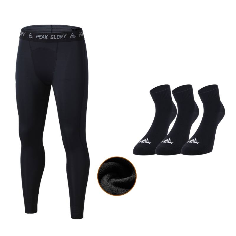 PEAK Light Bomb Pro Fleece Lined Thermal Breathable Sports Pants Fitness Set Men's