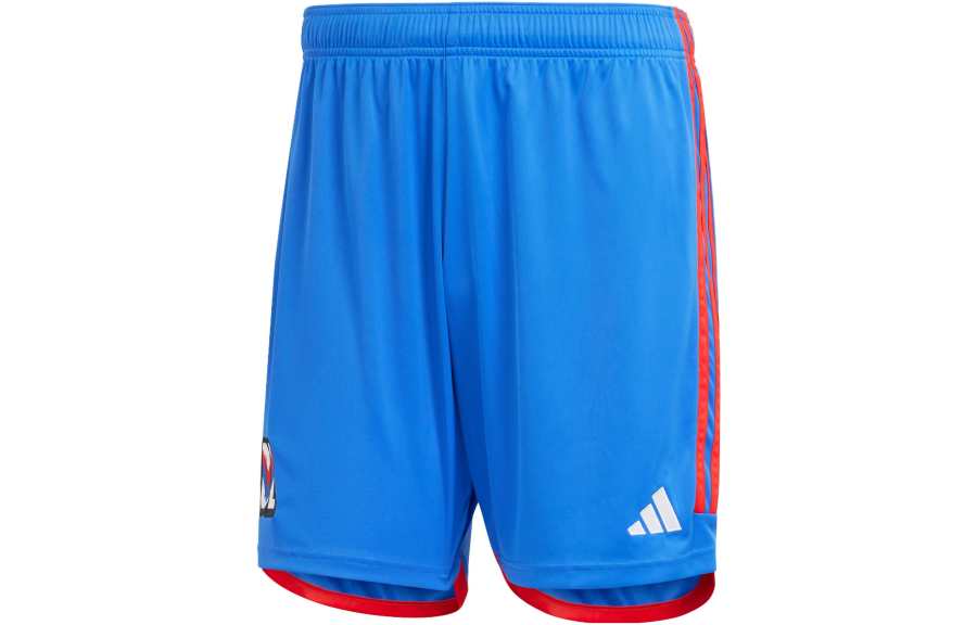 Adidas Adidas Olympique Lyonnais Soccer Bottoms Men's Blue Moderate Straight Fit Pants