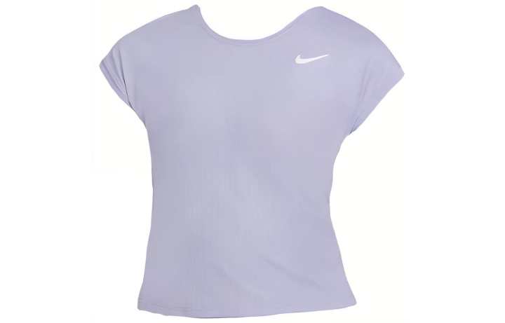 Nike Nike T Shirts Women's Light Purple Crew Neck Moderate Straight Fit