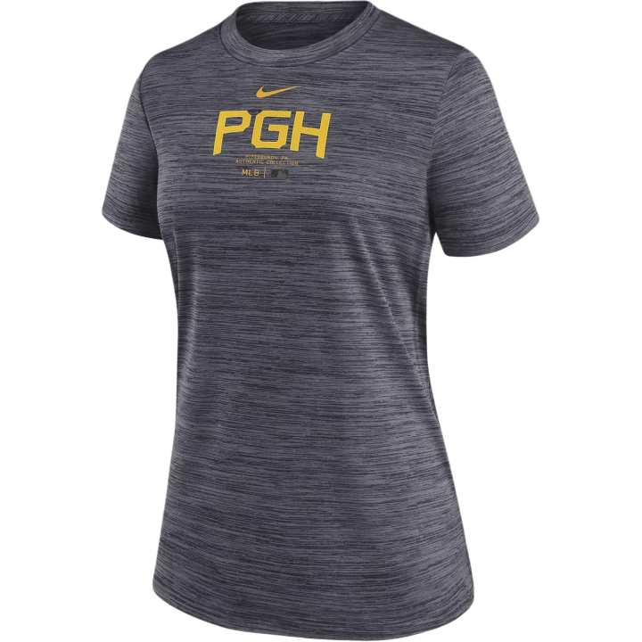 Nike Nike Pittsburgh Pirates Authentic Collection City Connect Practice Velocity Women's Nike Dri FIT Mlb T Shirt