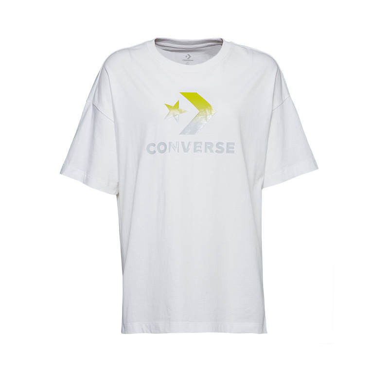 Converse Converse T Shirts Women's White Crew Neck Moderate