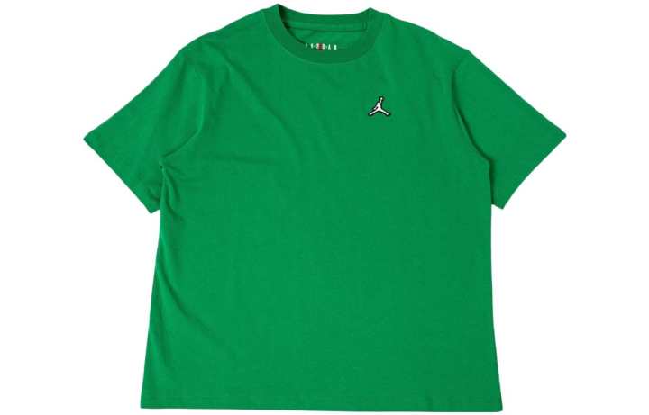 Jordan Jordan T Shirts Women's Green Crew Neck Moderate Straight Fit