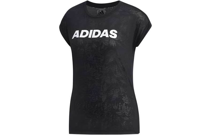 Adidas Adidas T Shirts Women's Black Crew Neck Moderate Straight Fit