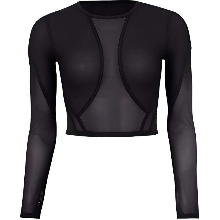 Lululemon Crop Tops Women's Black Crew Neck Moderate