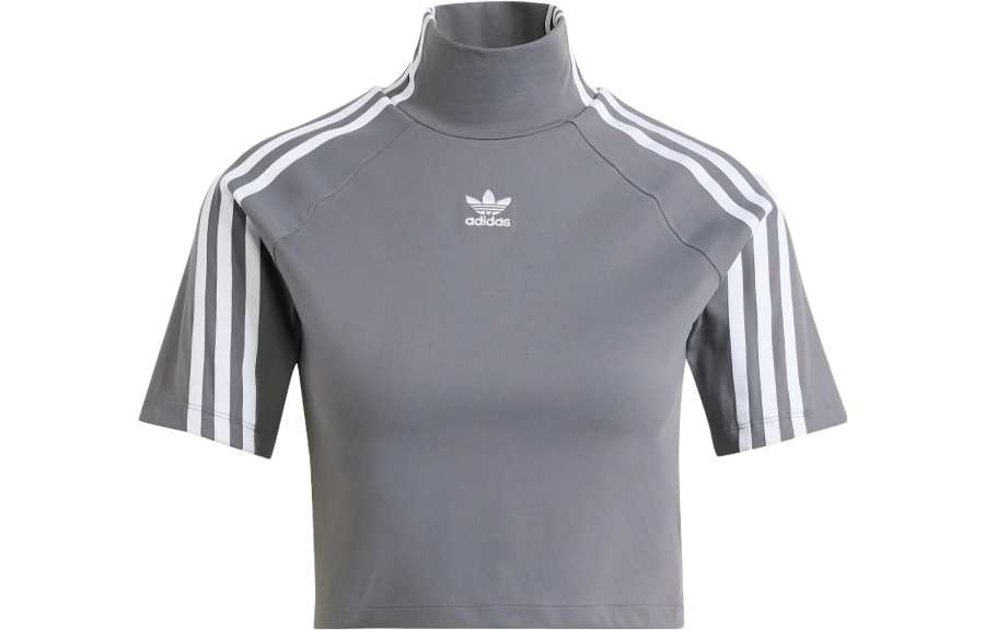 Adidas Originals ILENIUM Raglan Sleeve T Shirt Women's Dark Gray