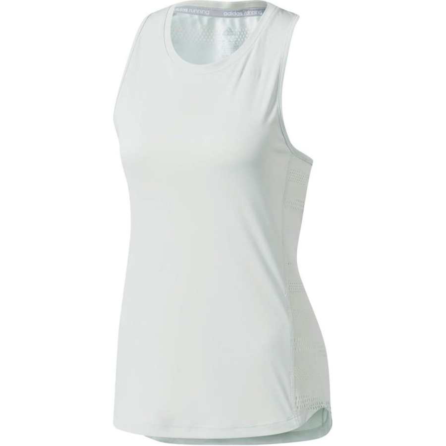 Adidas Adidas Tank Tops Women's White Crew Neck Moderate Racerback