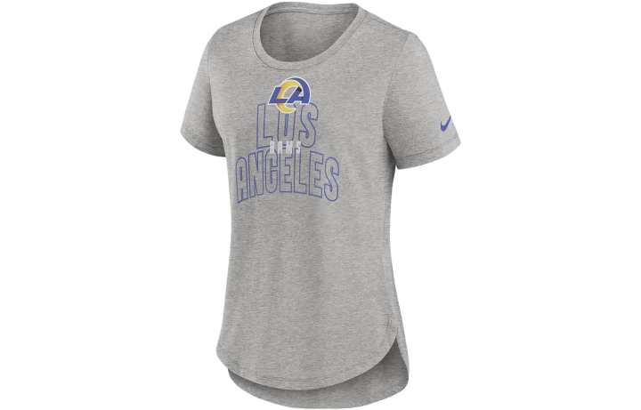 Nike Nike T Shirts Women's Charcoal Gray Crew Neck Moderate Straight Fit