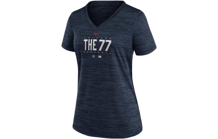 Nike Nike T Shirts Women's Blue V Neck Moderate Straight Fit