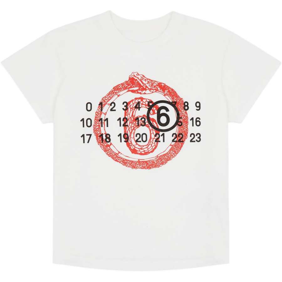 MM6 Maison Margiela numbers-motif T-shirt