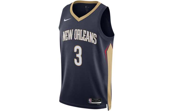 Nike Nike Basketball Jerseys Unisex Navy Blue Moderate Straight Fit