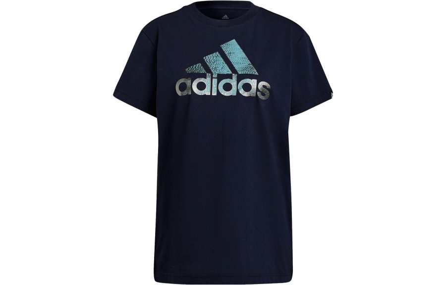 Adidas Adidas T Shirts Women's Blue Crew Neck Moderate Straight Fit