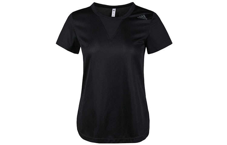 Adidas Adidas T Shirts Women's Black Crew Neck Thin Straight Fit