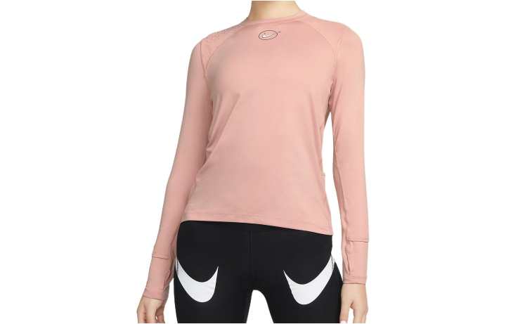 Nike Nike T Shirts Women's Pink Crew Neck Moderate Straight Fit