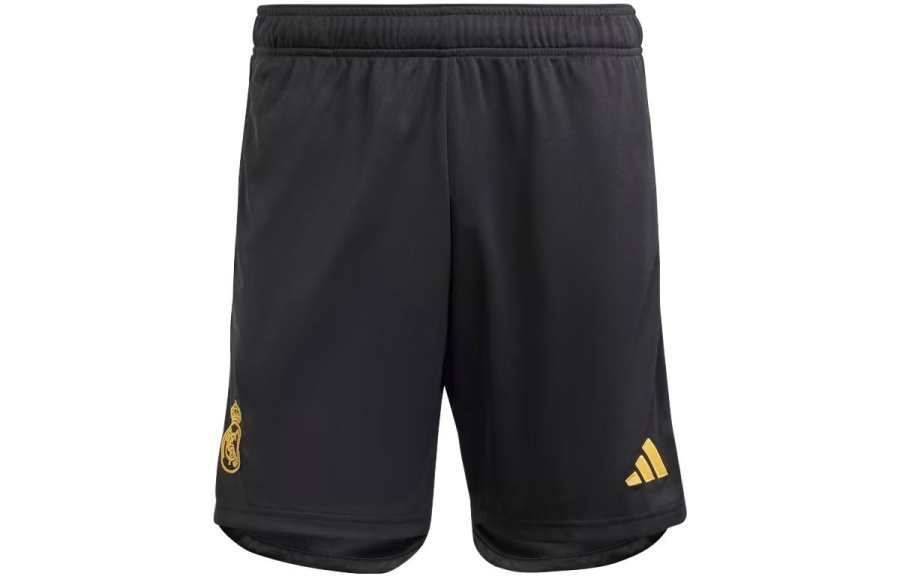 Adidas Adidas Real Madrid Soccer Bottoms Men's Black Moderate Straight Fit Pants