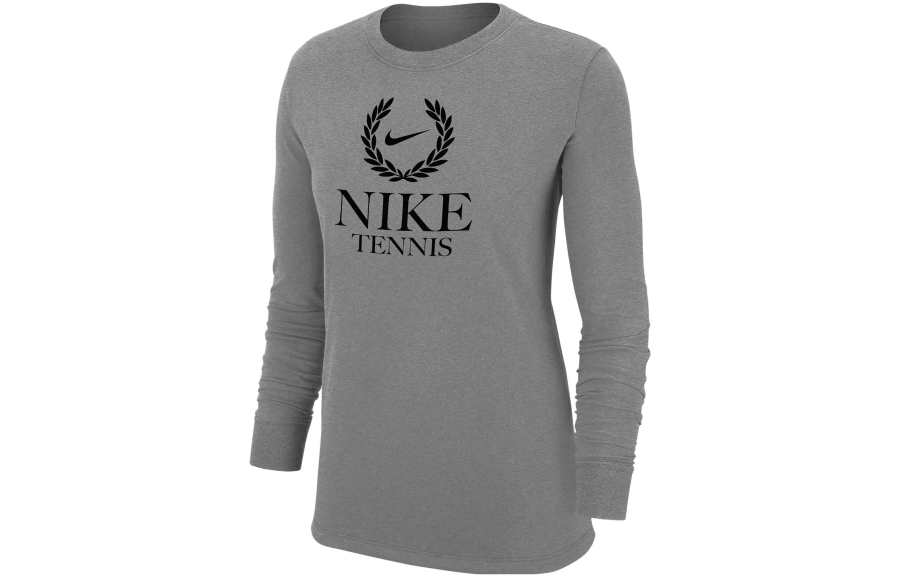 Nike Nike T Shirts Women's Gray Mixed Color Crew Neck Moderate Straight Fit