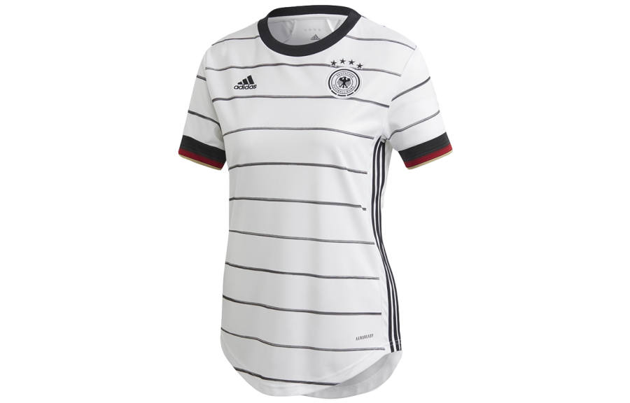 Adidas Adidas Germany T Shirts Women's White Crew Neck Moderate Straight Fit