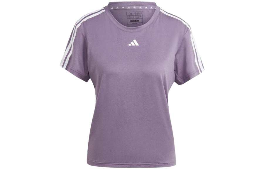 Adidas Adidas T Shirts Women's Purple Crew Neck Moderate Straight Fit