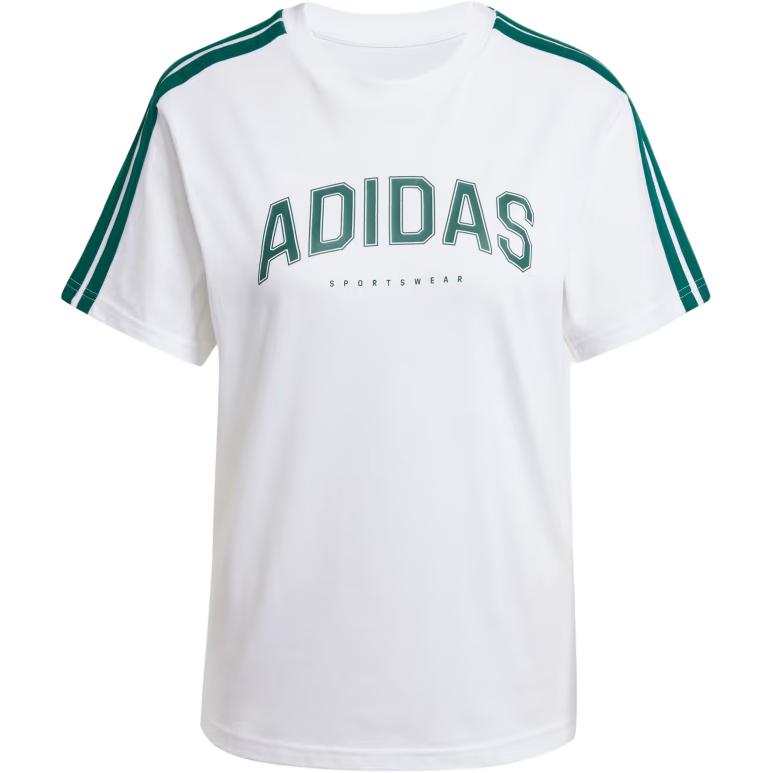 Adidas Adidas Clothing T Shirts Women's White Crew Neck Moderate