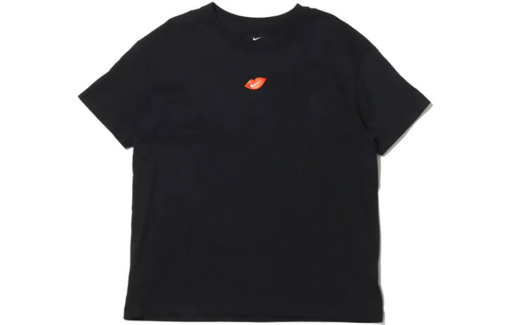 Nike Nike T Shirts Women's Black Crew Neck Moderate Straight Fit