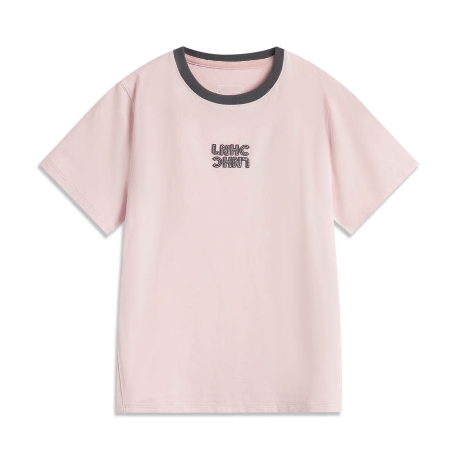 Li-Ning Li Ning Sports Life Collection T Shirt Women's Light Blush Pink